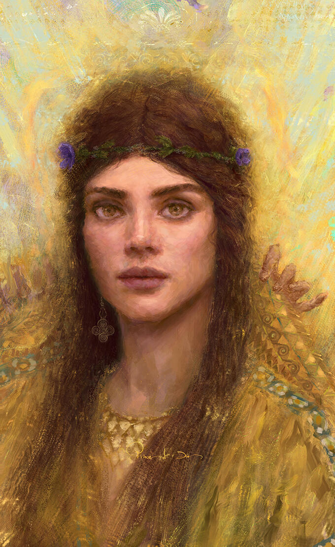 A beautiful Princess dressed in gold